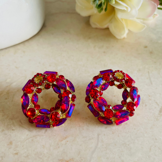 Bella Earrings(Fuscia Pink)